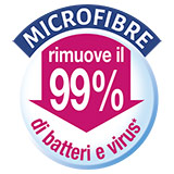 Rimuove il 99% dei batteri